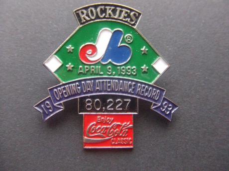 Coca Cola Honkbal The Rockies openingsdag 1993